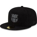 bone-plano-preto-justo-com-logo-preto-da-fc-barcelona-laliga-59fifty-mes-que-un-club-da-new-era