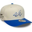 bone-curvo-bege-e-azul-snapback-9seventy-stretch-snap-contrast-visor-da-alpine-f1-team-formula-1-da-new-era
