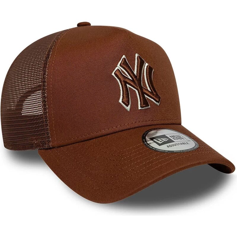 bone-trucker-castanho-com-logo-castanho-e-frame-outline-da-new-york-yankees-mlb-da-new-era