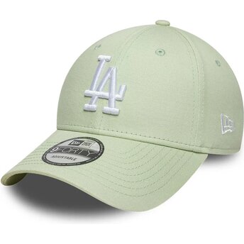 Boné curvo verde claro ajustável 9FORTY League Ess 9FORTY League Essential da Los Angeles Dodgers MLB da New Era