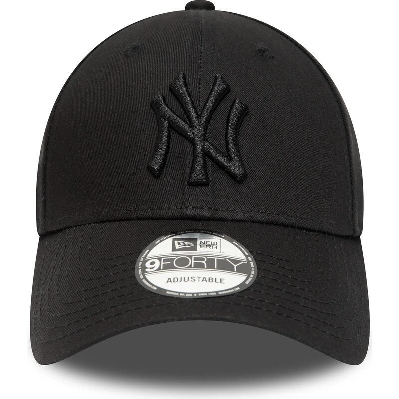 bone-curvo-preto-ajustavel-com-logo-preto-9forty-league-essential-da-new-york-yankees-mlb-da-new-era
