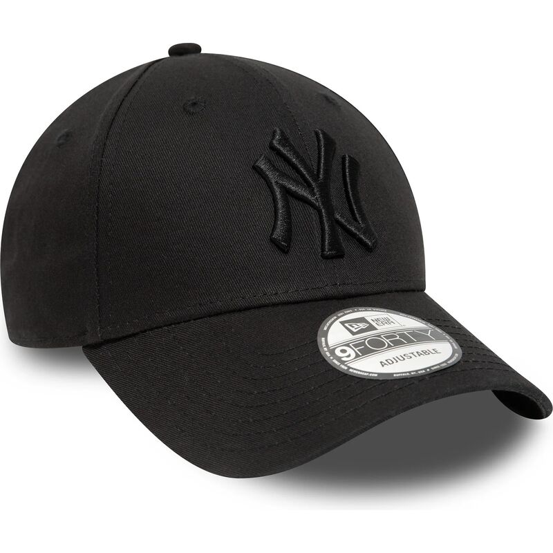 bone-curvo-preto-ajustavel-com-logo-preto-9forty-league-essential-da-new-york-yankees-mlb-da-new-era