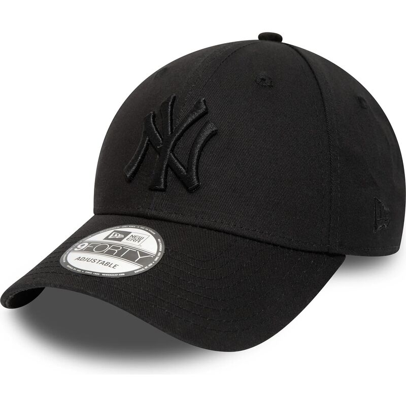 bone-curvo-preto-ajustavel-com-logo-preto-9forty-league-essential-da-new-york-yankees-mlb-da-new-era