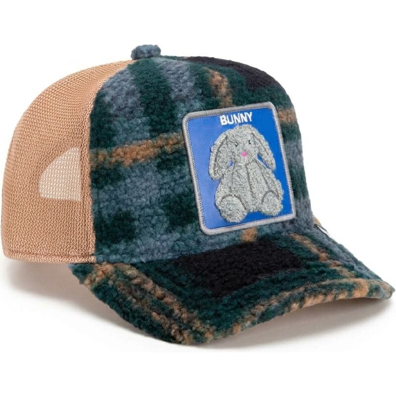 bone-trucker-verde-e-bege-coelho-da-pelucia-bunny-double-stuffed-the-farm-da-goorin-bros