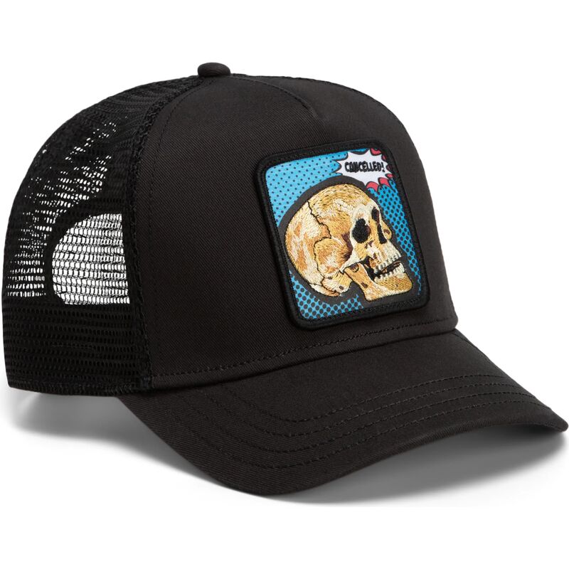 bone-trucker-preto-caveira-cancelled-skull-pop-art-strikes-back-the-farm-da-goorin-bros