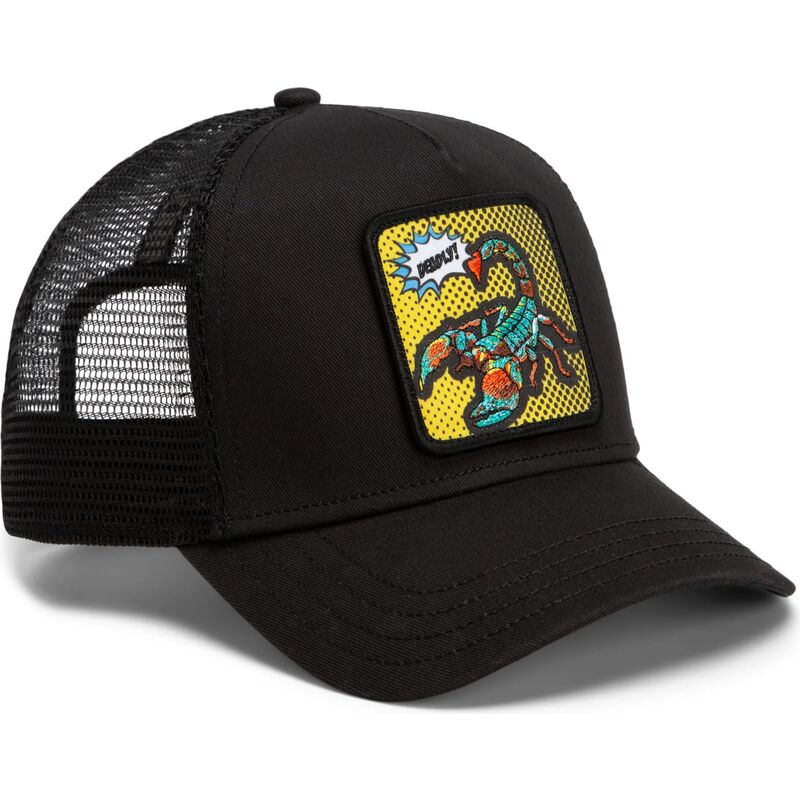 bone-trucker-preto-escorpiao-deadly-scorpion-pop-art-strikes-back-the-farm-da-goorin-bros
