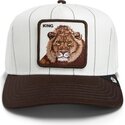 bone-curvo-cinza-e-castanho-snapback-leao-pinstripe-lion-king-playmakers-the-farm-da-goorin-bros