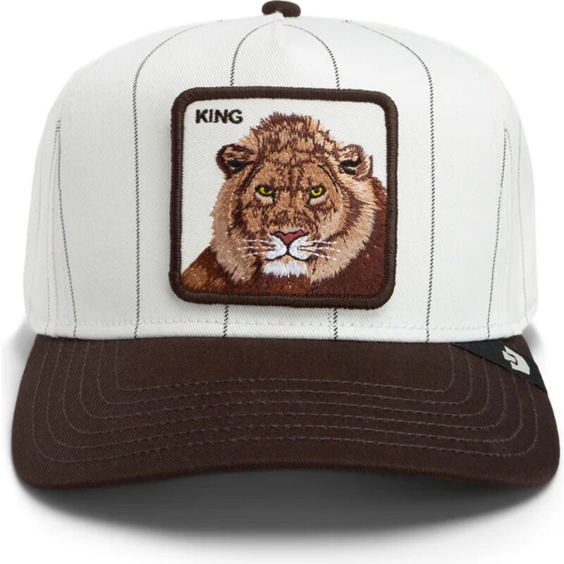 bone-curvo-cinza-e-castanho-snapback-leao-pinstripe-lion-king-playmakers-the-farm-da-goorin-bros