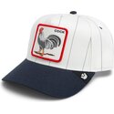 bone-curvo-cinza-e-azul-marinho-snapback-galo-pinstripe-rooster-cock-playmakers-the-farm-da-goorin-bros