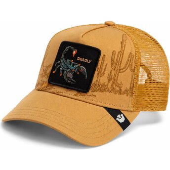 Boné trucker castanho escorpião Scorpion Badlands Deadly The Farm da Goorin Bros.