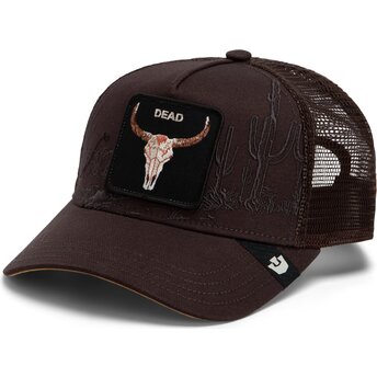 Boné trucker castanho boi Skull Badlands Dead The Farm da Goorin Bros.
