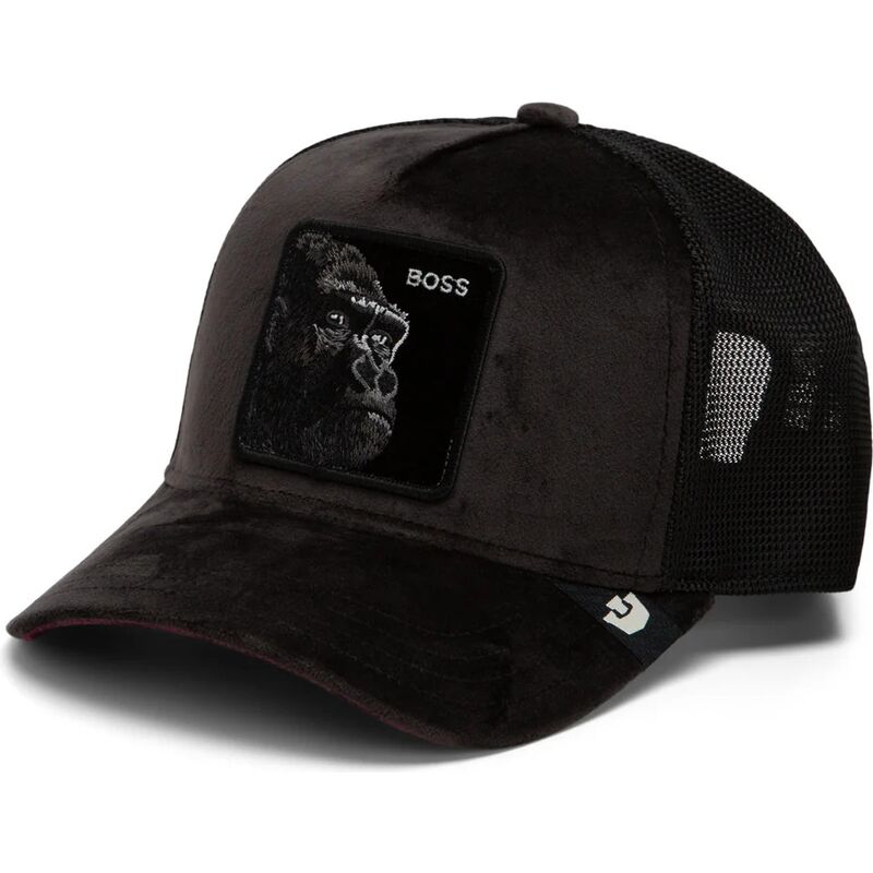 bone-trucker-preto-gorila-velour-boss-the-farm-da-goorin-bros bone-trucker-preto-gorila-velour-boss-the-farm-da-goorin-bros