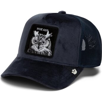 Boné trucker azul marinho coruja Velour Wise Ass The Farm da Goorin Bros.