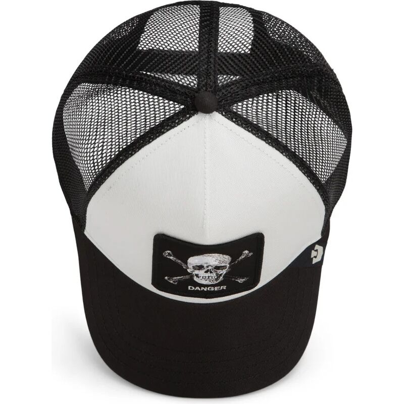 bone-trucker-preto-e-branco-caveira-danger-skull-and-crossbones-original-recipe-the-farm-da-goorin-bros