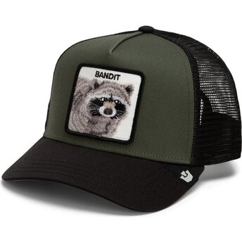 Boné trucker verde e preto guaxinim Bandit Original Recipe The Farm da Goorin Bros.