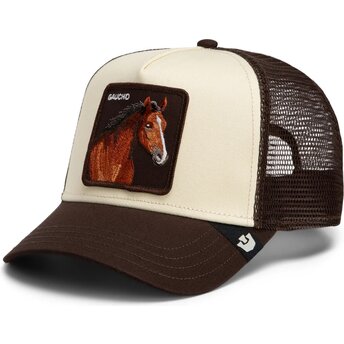 Boné trucker castanho e bege cavalo Gaucho Original Recipe The Farm da Goorin Bros.