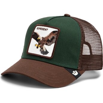 Boné trucker verde e castanho águia Represent Eagle Original Recipe The Farm da Goorin Bros.