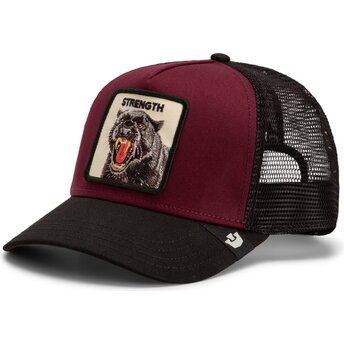 Boné trucker grená e preto pantera Strength Panther Original Recipe The Farm da Goorin Bros.