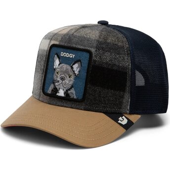 Boné trucker multicolor bulldog francés Brit Frenchie Check, Mate Dodgy The Farm da Goorin Bros.