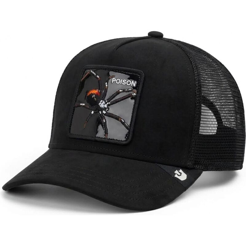 bone-trucker-preto-aranha-black-out-spider-blackened-metallic-poison-the-farm-da-goorin-bros