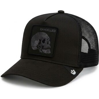 Boné trucker preto caveira Tonal Skull Full Intent Cancelled The Farm da Goorin Bros.