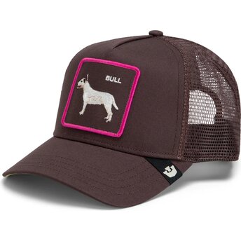 Boné trucker castanho cão Shadow Bull Terrier Off The Leash The Farm da Goorin Bros.