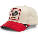 bone-trucker-vermelho-e-bege-galo-the-suede-rooster-microsuede-cock-the-farm-da-goorin-bros