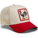 bone-trucker-vermelho-e-bege-galo-the-suede-rooster-microsuede-cock-the-farm-da-goorin-bros