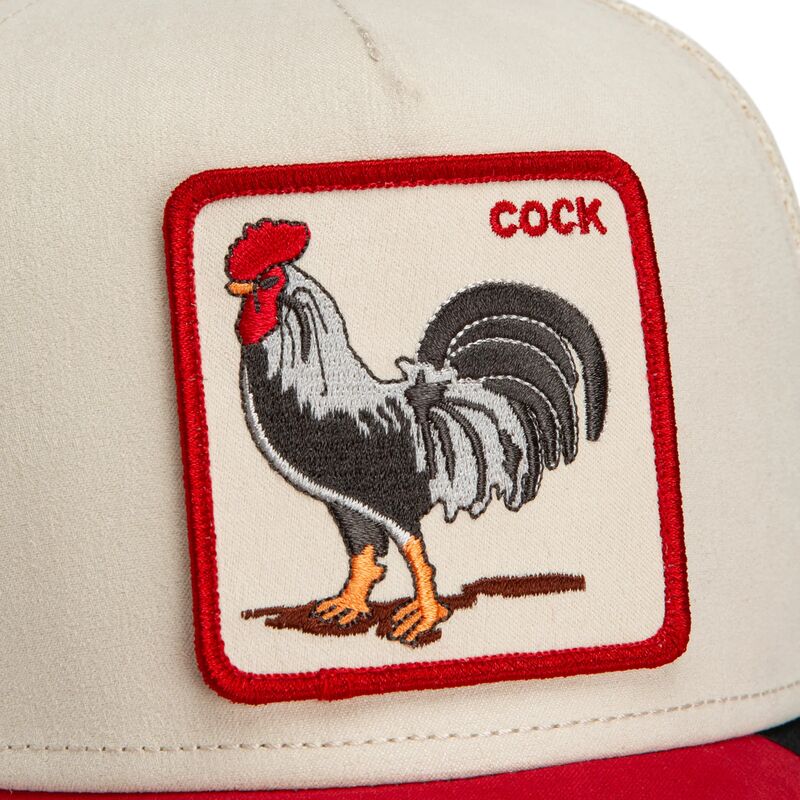 bone-trucker-vermelho-e-bege-galo-the-suede-rooster-microsuede-cock-the-farm-da-goorin-bros