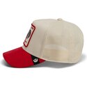 bone-trucker-vermelho-e-bege-galo-the-suede-rooster-microsuede-cock-the-farm-da-goorin-bros