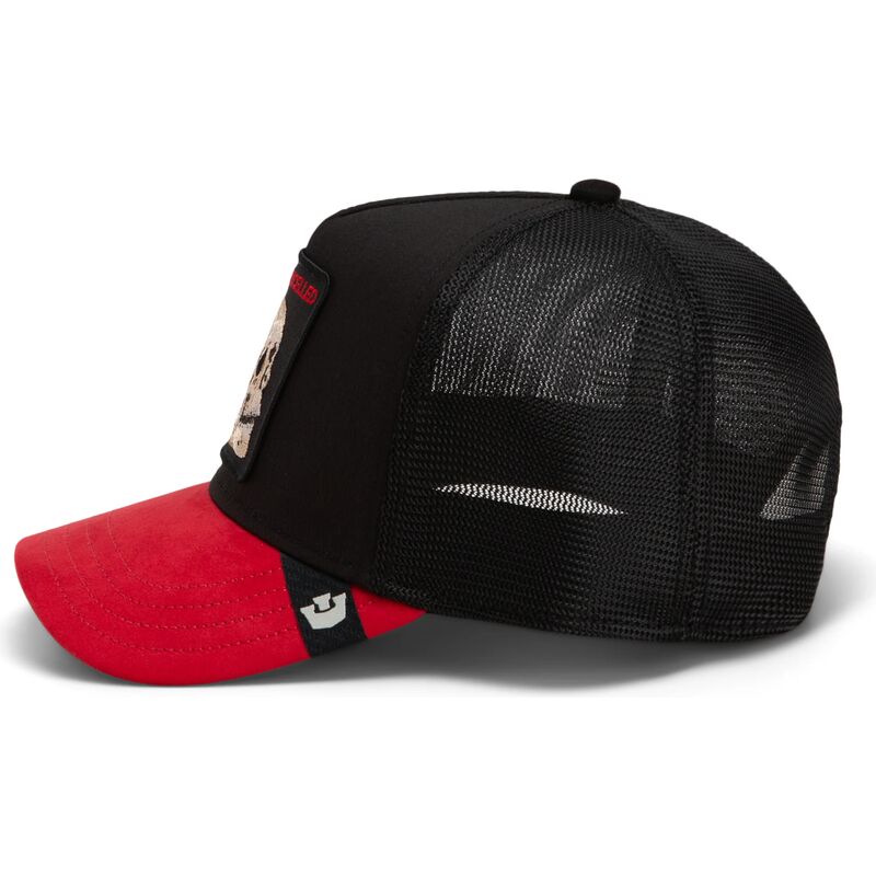 bone-trucker-preto-e-vermelho-caveira-cancelled-skull-trucker-microsuede-the-farm-da-goorin-bros