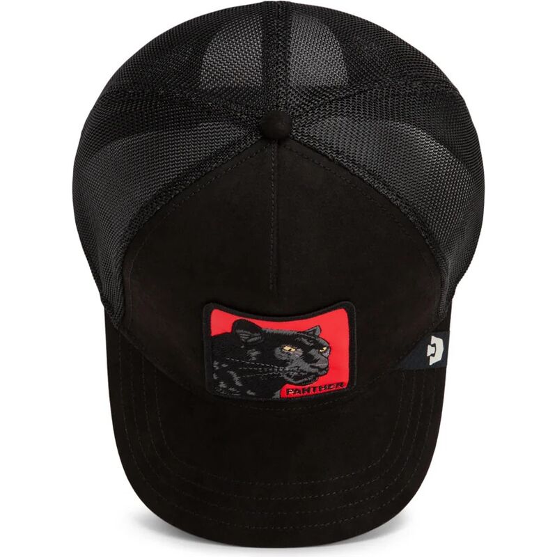 bone-trucker-preto-e-vermelho-pantera-nera-rossa-microsuede-the-farm-da-goorin-bros