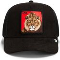 bone-trucker-preto-e-vermelho-leao-re-leaone-rosso-microsuede-king-the-farm-da-goorin-bros