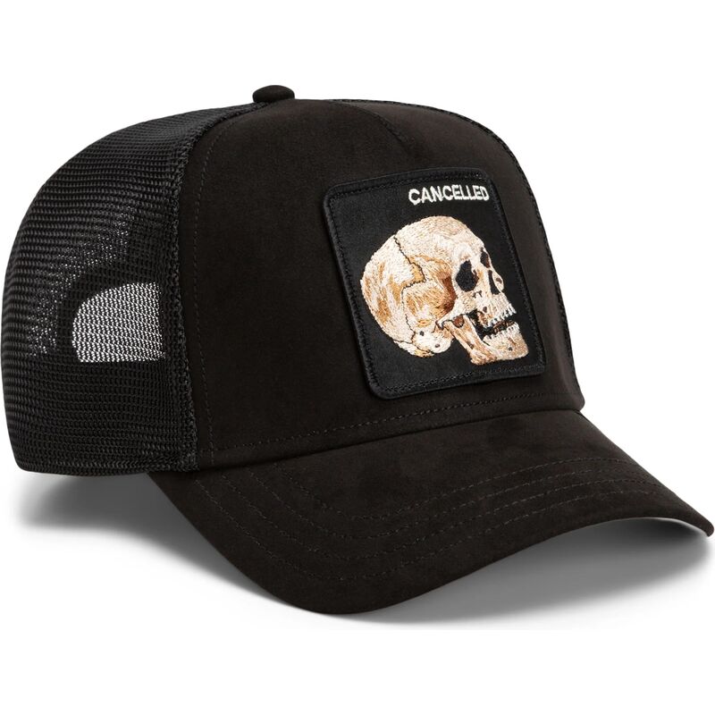 bone-trucker-preto-caveira-suede-cancelled-skull-microsuede-the-farm-da-goorin-bros bone-trucker-preto-caveira-suede-cancelled-skull-microsuede-the-farm-da-goorin-bros