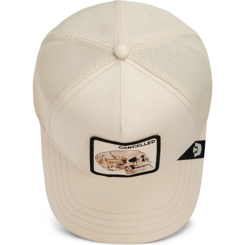 bone-trucker-bege-caveira-suede-cancelled-skull-microsuede-the-farm-da-goorin-bros
