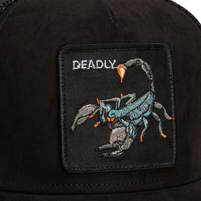bone-trucker-preto-escorpiao-suede-scorpion-microsuede-the-farm-da-goorin-bros