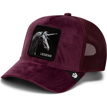 Boné trucker grená unicórnio Velour Legend The Farm da Goorin Bros.