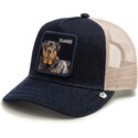 bone-trucker-azul-marinho-e-bege-cao-guard-denim-after-dark-the-farm-da-goorin-bros