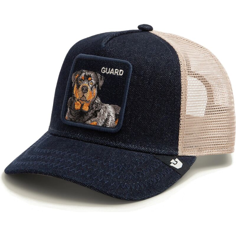 bone-trucker-azul-marinho-e-bege-cao-guard-denim-after-dark-the-farm-da-goorin-bros