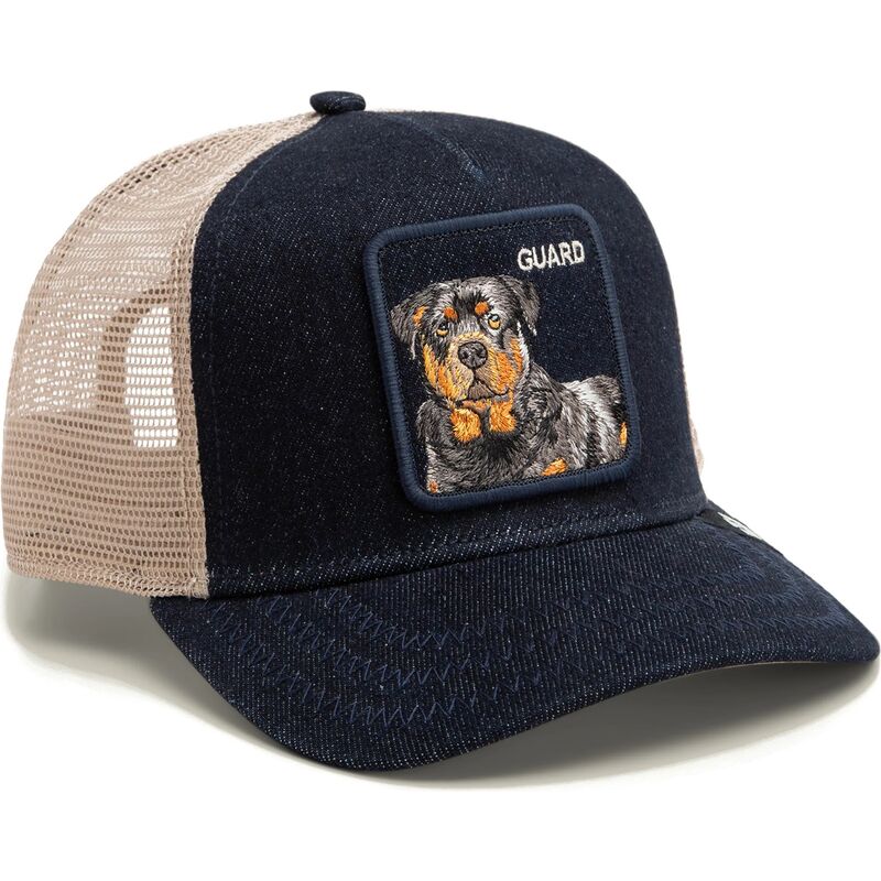bone-trucker-azul-marinho-e-bege-cao-guard-denim-after-dark-the-farm-da-goorin-bros