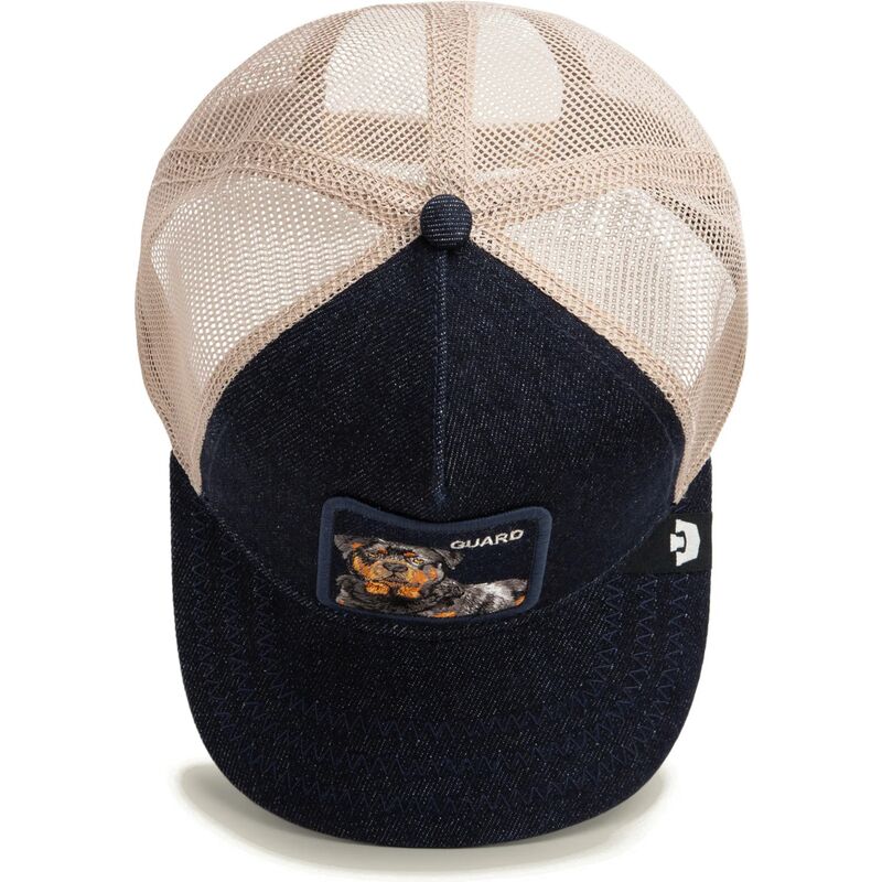 bone-trucker-azul-marinho-e-bege-cao-guard-denim-after-dark-the-farm-da-goorin-bros