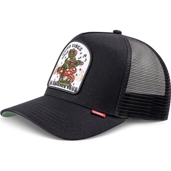 Boné trucker preto HFT Do Nothing Club Weird Vibes Frog da Djinns
