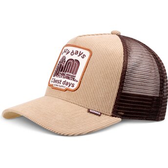 Boné trucker khaki e castanho HFT Lazy Days da Djinns