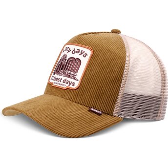 Boné trucker castanho e khaki HFT Lazy Days da Djinns