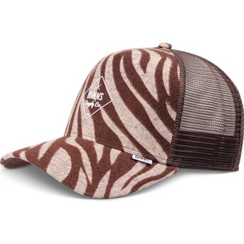 Boné trucker castanho HFT Rubbertigerstripes da Djinns