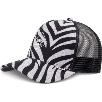Boné trucker preto HFT Rubbertigerstripes da Djinns