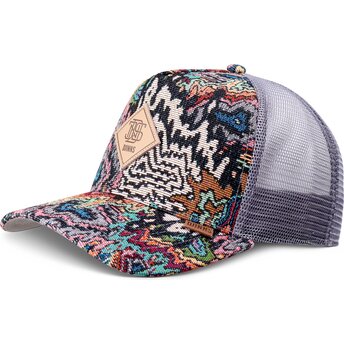 Boné trucker multicolor e cinza HFT Color Explo da Djinns