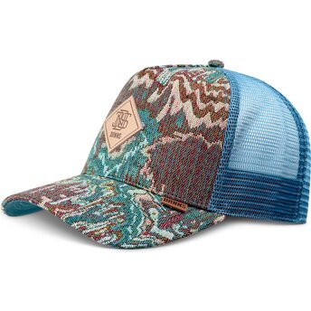 Boné trucker multicolor e azul HFT Color Explo da Djinns
