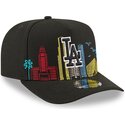 bone-curvo-preto-snapback-9fifty-a-frame-precurved-skyline-da-los-angeles-dodgers-mlb-da-new-era