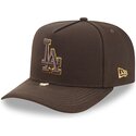 bone-curvo-castanho-snapback-9fifty-a-frame-precurved-visor-pin-da-los-angeles-dodgers-mlb-da-new-era